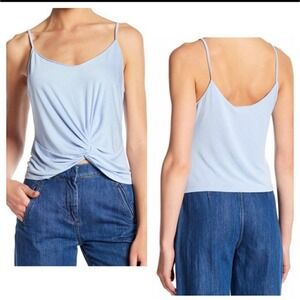 Sky Blue Baby Blu Soft Cotton Knot Tank Size Medium